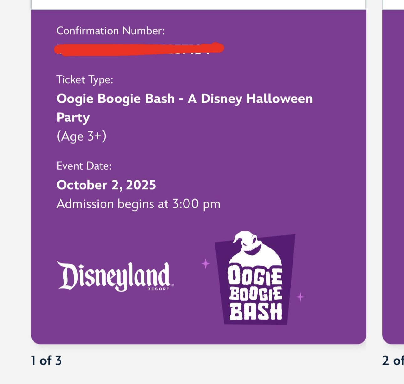 Disney Tickets 