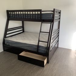 $699 Brand New Full/twin Bunk Bed With Mattress (Read Description Below)