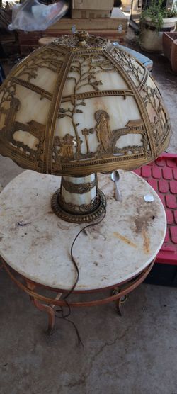 Vintage 1920 miller slag lamp