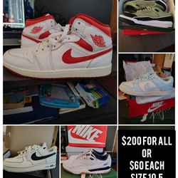 TODAY ONLY!!$200 FOR ALL 5 PAIR. SIZE 10.5