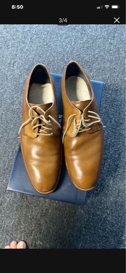 Men's Tan Leather Oxford Dress Shoes