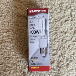 💡 SATCO Halogen JD Mini Can Bulb – 100W, E11 Base, 120V (NEW in Box)