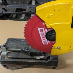 Dewalt metal chop saw with Diablo blade