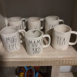 Six Big Coffee Mugs 