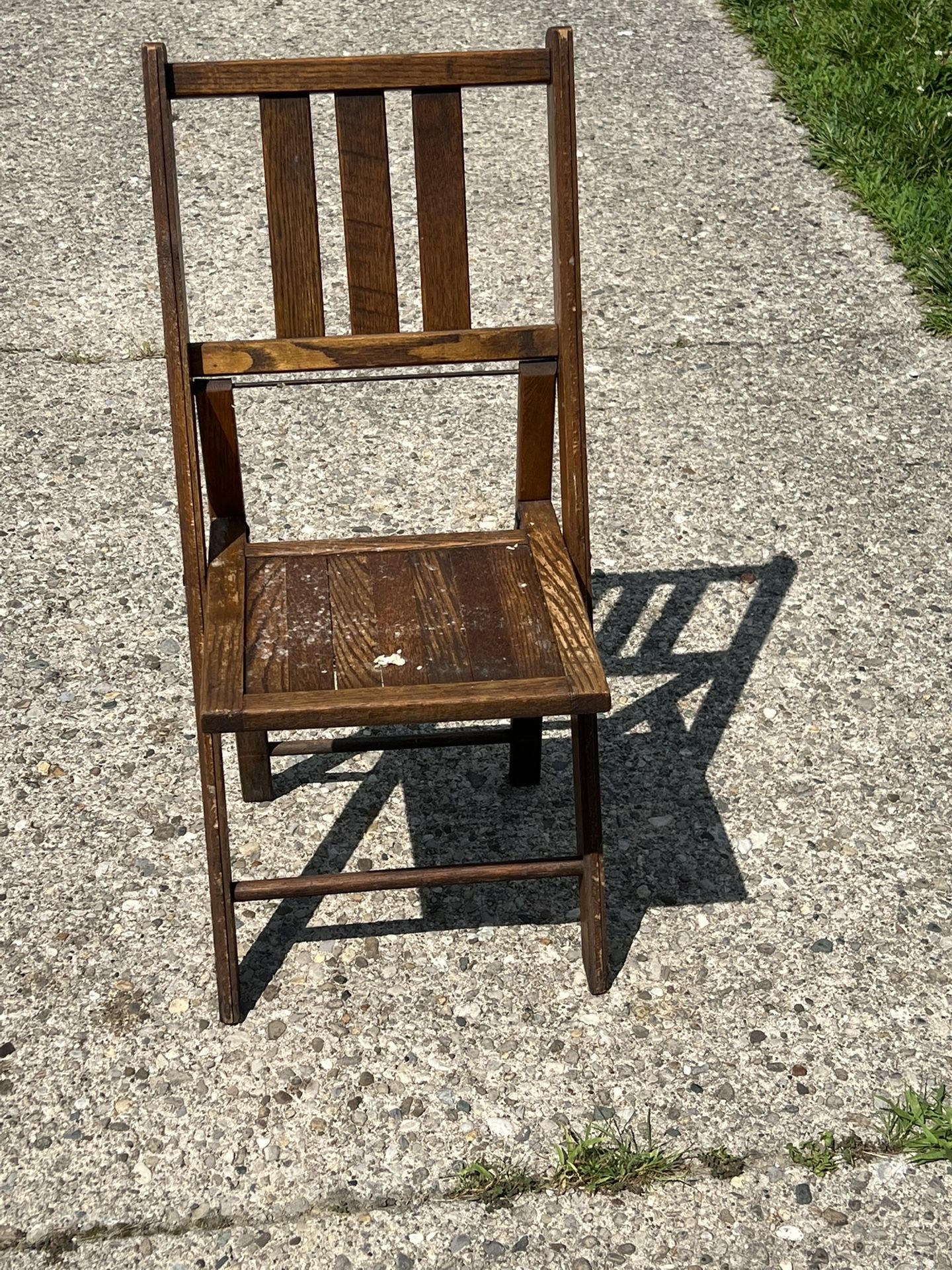 Vintage Wooden Fold Up Chairs