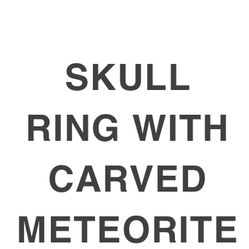 David Yurman Carved Meteorite Skull Ring 