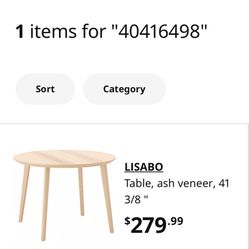 IKEA Lisabo Table New In Box