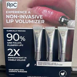Brand New & Authentic RoC Lip Volumizer Treatment (3 x 0.34 fl oz / 10 ml Each) – 3 Pack Set