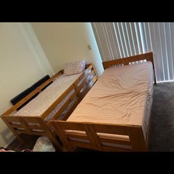 Solid Wood Bunk Beds Twin Size
