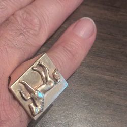 30 Gram 14k Custom Made Vintage Horse Ring