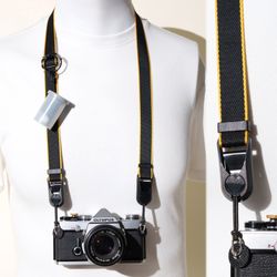 Camera Strap Neck Peak Design Anchors Quick Release Black Gold Stripe 22-40"