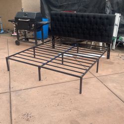 King Bed Platform And Adjustable Headboard