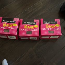 Knee High Nylon Tan Socks