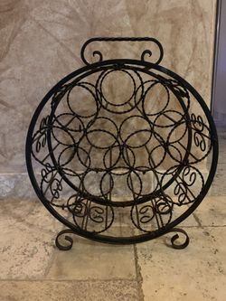 Beautiful iron metal wine rack stand 🍷
