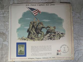 Vintage WWII Iwo Jima Commemorative Stamp Cover – U.S. Forces Capture Iwo Jima 1984