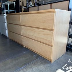 IKEA 3 Drawer Dresser Oak Excellent Condition $100 each