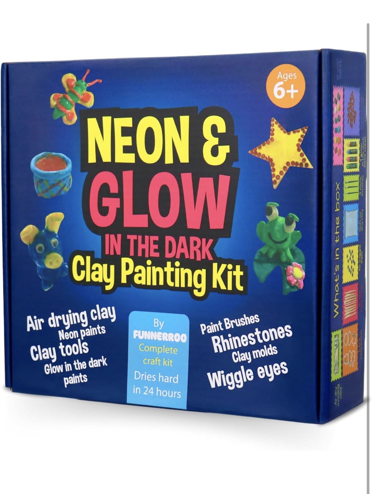 Neon and Glow In The Dark Clay Painting Set NEW