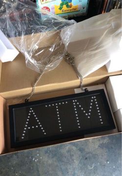 LED ATM Sign with Hanging Chain