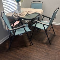 Out Dor Table Set Only 3 Chairs 