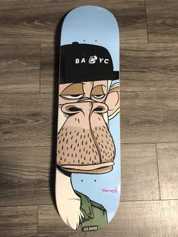 Diamond Supply Co x Bored Ape Yacht Club BAYC Military Ape Skateboard Deck 8.25
