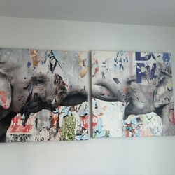 Elephant 2 Piece Wall Decor 