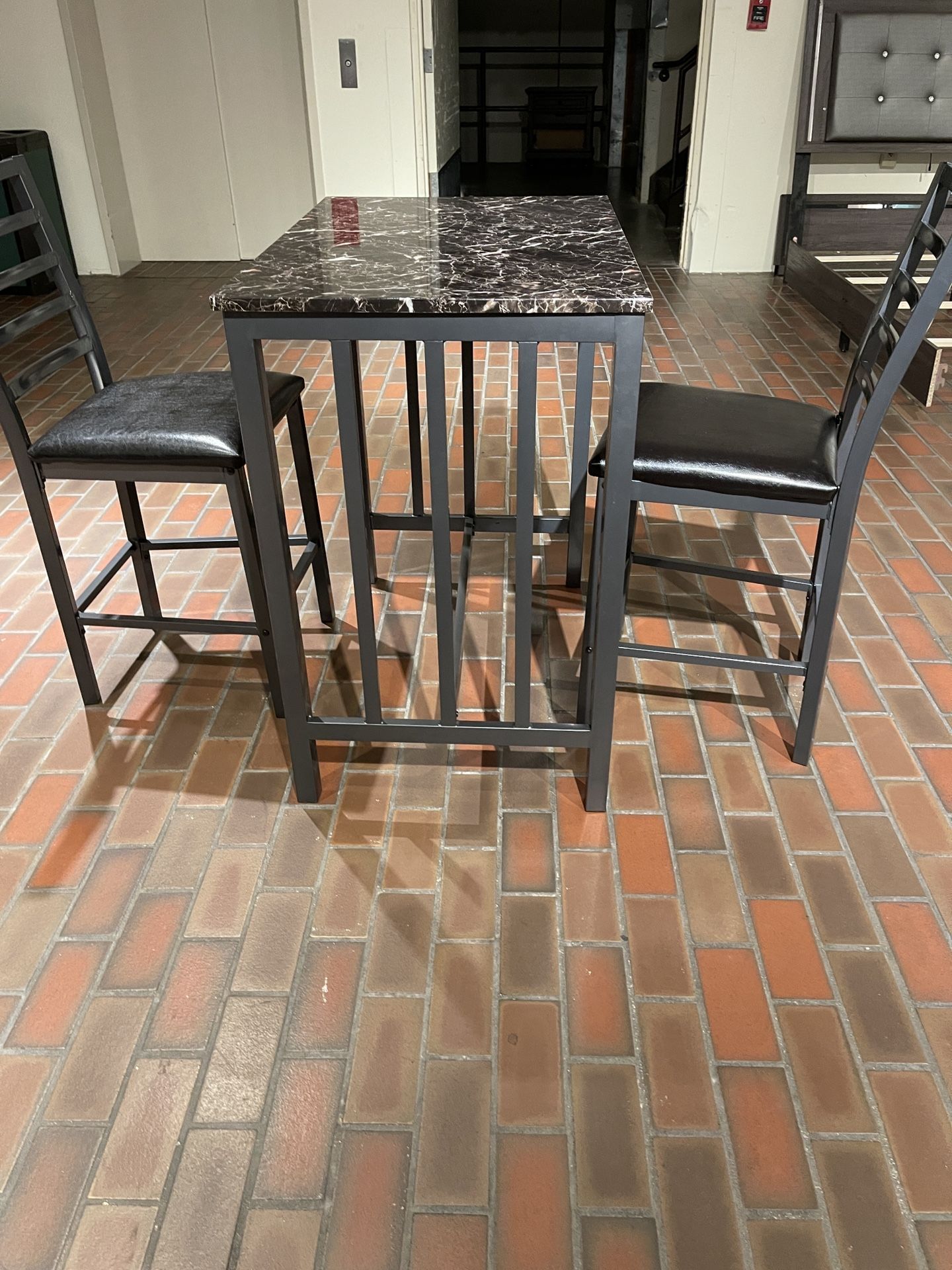 New Bar Height Table With 2 Chairs
