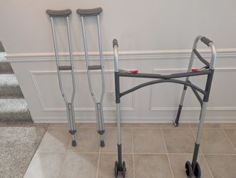 Walker, Boot And Crutches