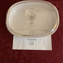 Casserole dish, French white, Corning Ware, 1.8 Liter