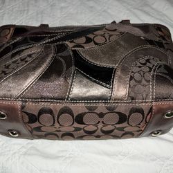Coach Brown Patch Shoulder Bag 