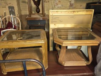 End Tables with Glass (NEGOTIABLE)
