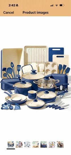 Nutrichef complete pots and pans set , baking and knives