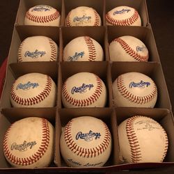 Rawlings Baseballs In Box One Dozen Game Balls