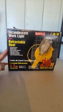 Bayco SL-450 20ft Retractable Work Light Reel - Brand New In Box