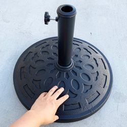 (NEW) $30 Umbrella Base 19 Inches Round 30lbs Patio Stand Outdoor Garden Market