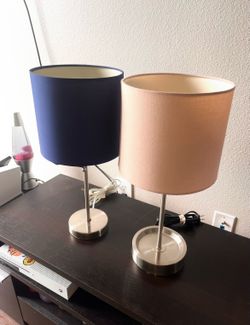 Modern Table Lamps Bundle with Fabric Shades in Great Condition (pick up Cedar Park)