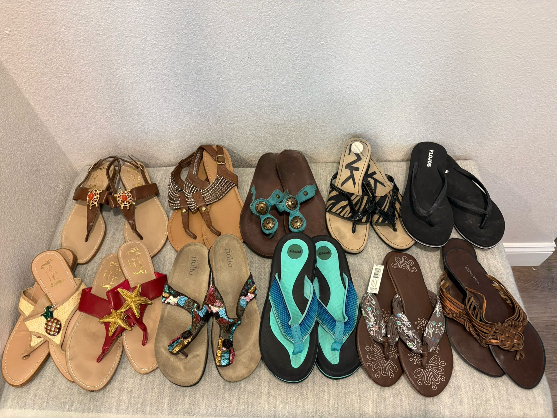 11 pairs of Women’s Sandals - size 8 - $5 each OR $25 for ALL - Simi Valley 