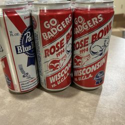 1994 Rose Bowl Badger Beer Cans