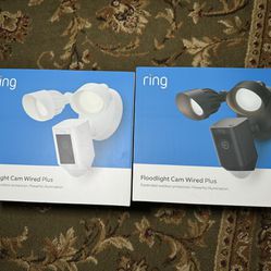 Brand New Ring floodlight cam wired plus 