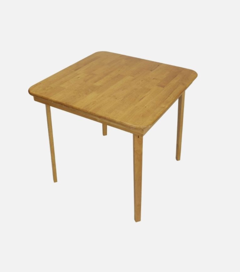 Meco STAKMORE Straight Edge Folding Card Table Oak Finish