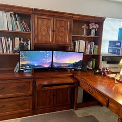 BARGAIN SOLID WOOD EXECUTIVE  L SHAPE DESK