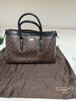 Coach Signature Tote Bag with Dust Bag