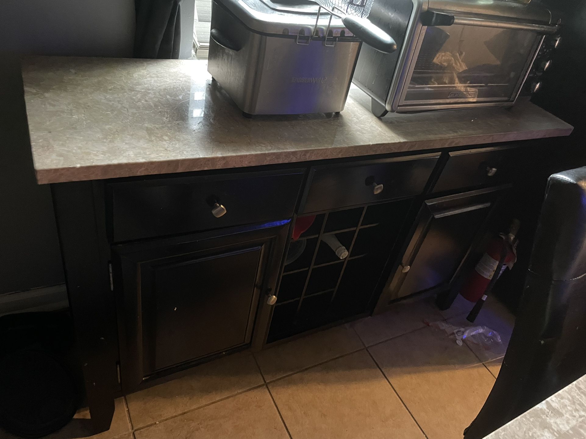 Small granite table top With Black Granite Top Buffet Table