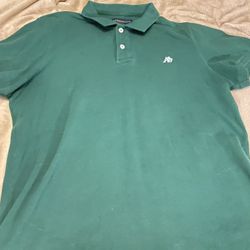 Aeropostale Mens Polo X-Large Short sleeve Shirt Dark Green 100% Cotton