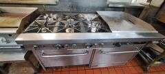 Superior 6-burner Gas Range with 24" Griddle and Side-by-Side Oven