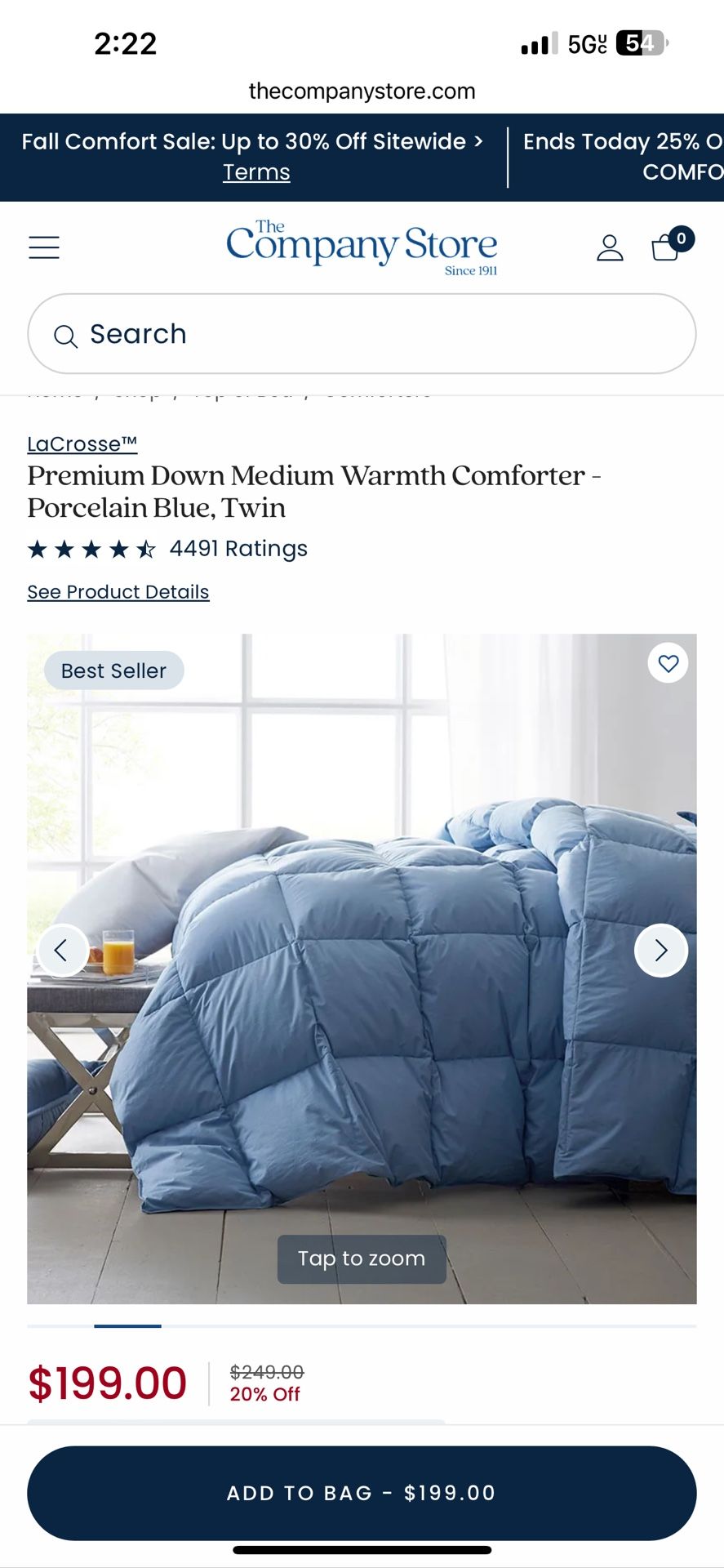 New Company Store Down Comforter Twin