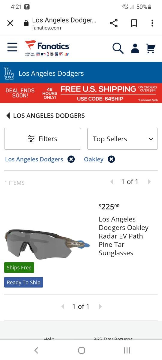 Oakley Radar Ev Path MLB Dodgers Sunglasses Sports & Outdoors