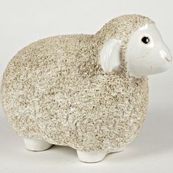Large Vintage Vtg Antique Ceramic Sheep Folk Art Americana Animal Pottery 70s 80s 90s