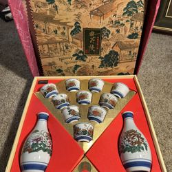 Japanese Pottery Liquor Set