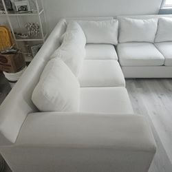 White sectional sofa