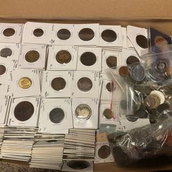 Huge Lot Of Mixed World Coins Foreign Rare Currency 1000s Of Coins 